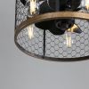 20 Inch Industrial Caged Ceiling Fan With 7-ABS Blades Remote Control, Small Ceiling Fan Reversible DC Motor With ETL Certificate