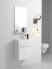 Bathroom Vanity With Single Sink,Soft Close Doors,18 Inch For Small Bathroom,18x10-00518