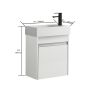 Bathroom Vanity With Single Sink,Soft Close Doors,18 Inch For Small Bathroom,18x10-00518