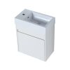 Bathroom Vanity With Single Sink,Soft Close Doors,18 Inch For Small Bathroom,18x10-00518